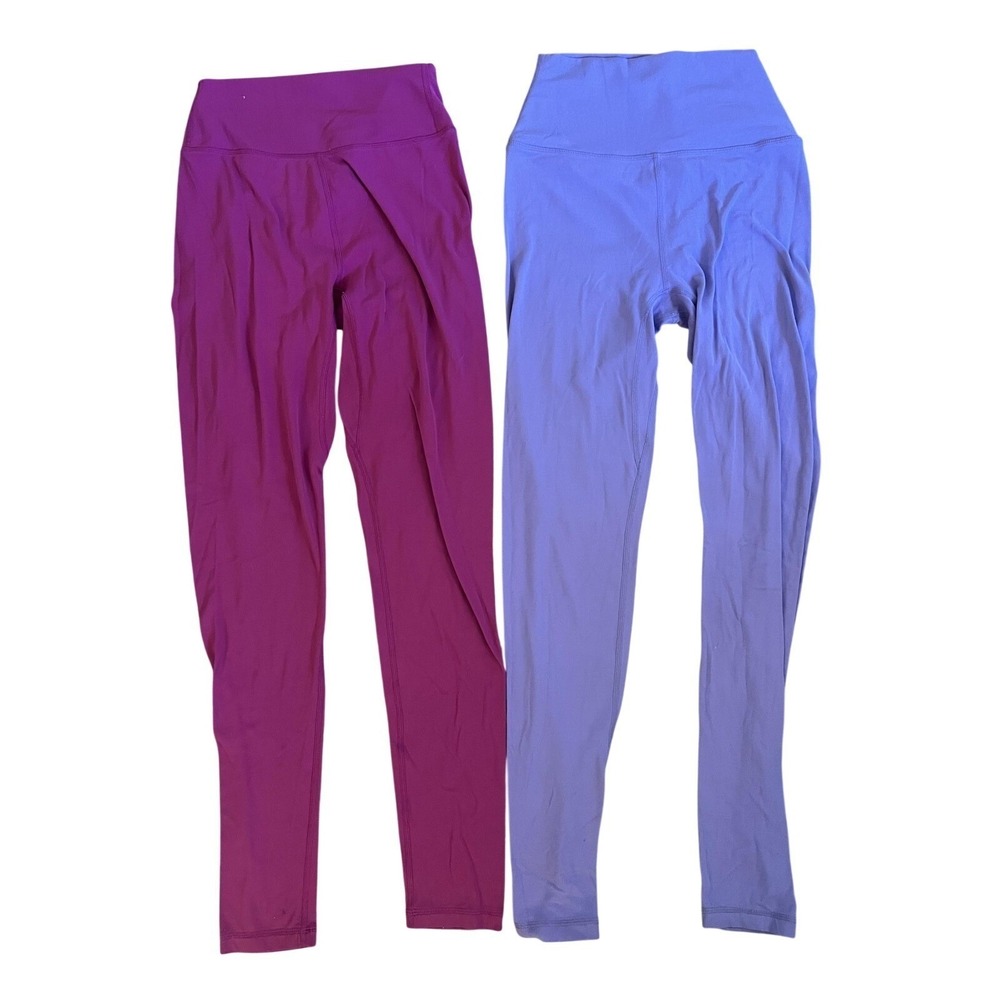 Stori Leggings Womens 4 Purple Pink High Rise Pants lot of 2‎ Athletic Gym